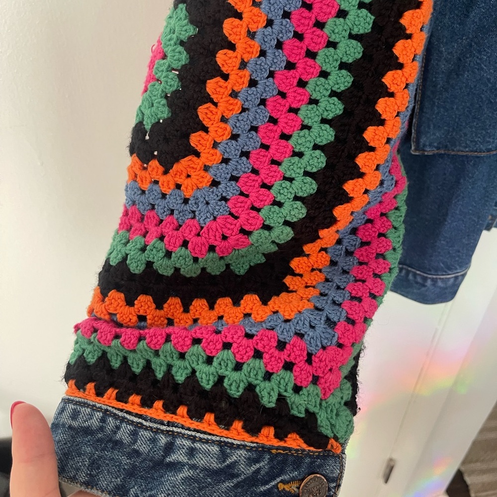 Farm Rio Crochet Denim Jacket - Picture 5 of 9